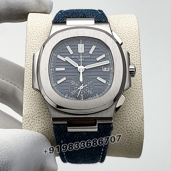 Patek Philippe Nautilus White Gold 598060G-001 Opaline Blue-Gray Dial 45mm Exact 11 Replica Top Quality Super Clone Swiss ET (1)