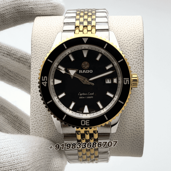 Rado Captain Cook Hrithik Roshan Special Edition Gold & Silver Black Dial High Quality Swiss Automatic Watch