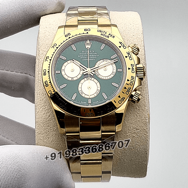 Rolex Cosmograph Daytona Yellow Gold 40mm Exact 11 Top Quality Replica Super Clone Swiss ETA 4131 Automatic Movement Watch (1)