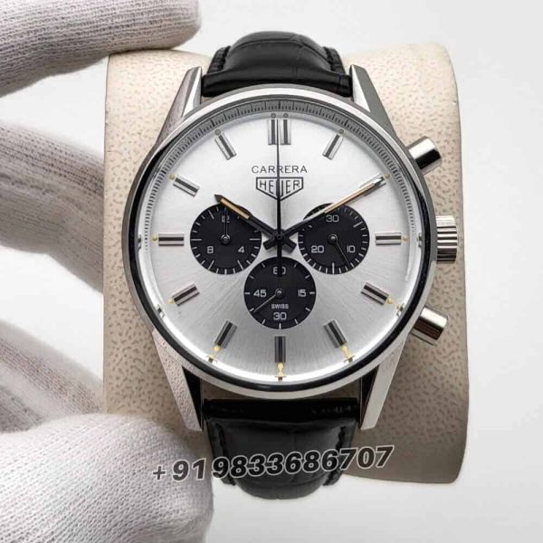 Tag Heuer Carrera 60th Anniversary Chronograph White Dial 39mm Super High Quality Clone Watch (1)