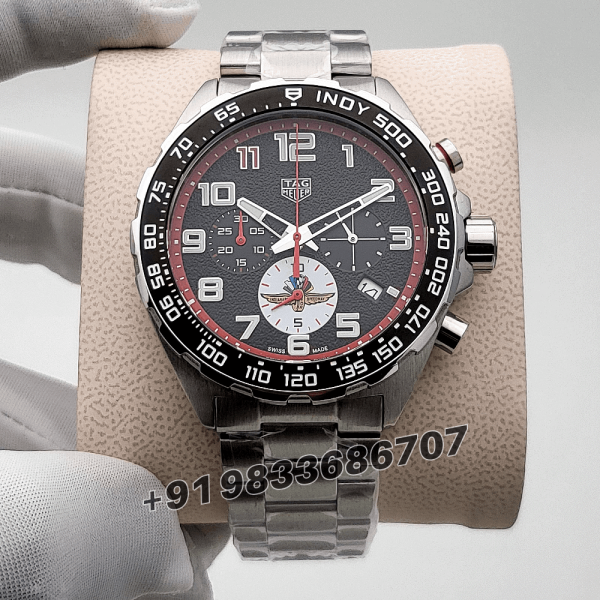 Tag Heuer Formula 1 Chronograph x Indy 500 Stainless Steel Black Dial High Quality Watch (4)
