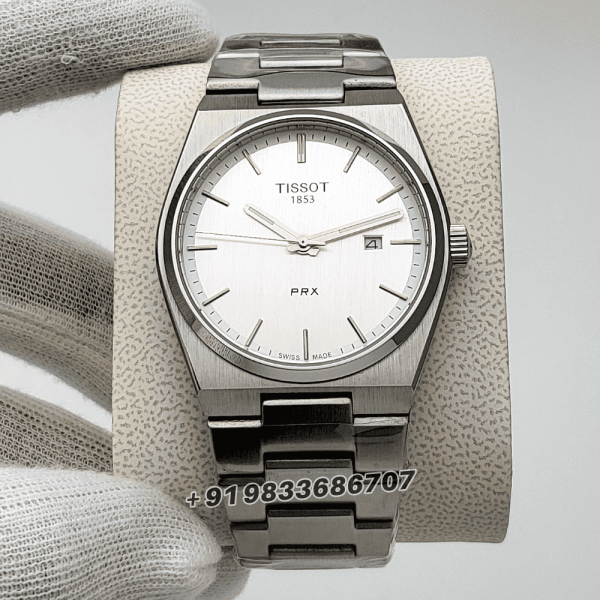Tissot 1853 T-Classic PRX White Dial Stainless Steel with Rose Gold Mark High Quality Watch (1)