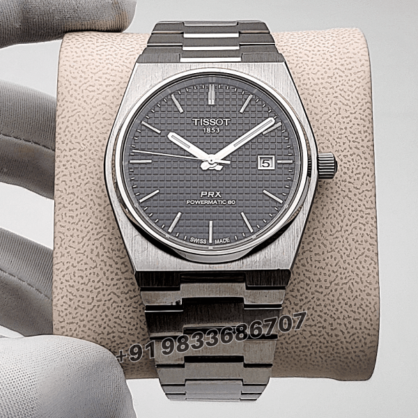 Tissot PRX Powermatic 80 Stainless Steel Black Dial 40mm High Quality Swiss Automatic Movement First Copy Watch