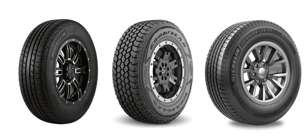 High-quality tires for Tesla Model 3, Model Y, and Ford F-150 at Black n Rounds ATX.