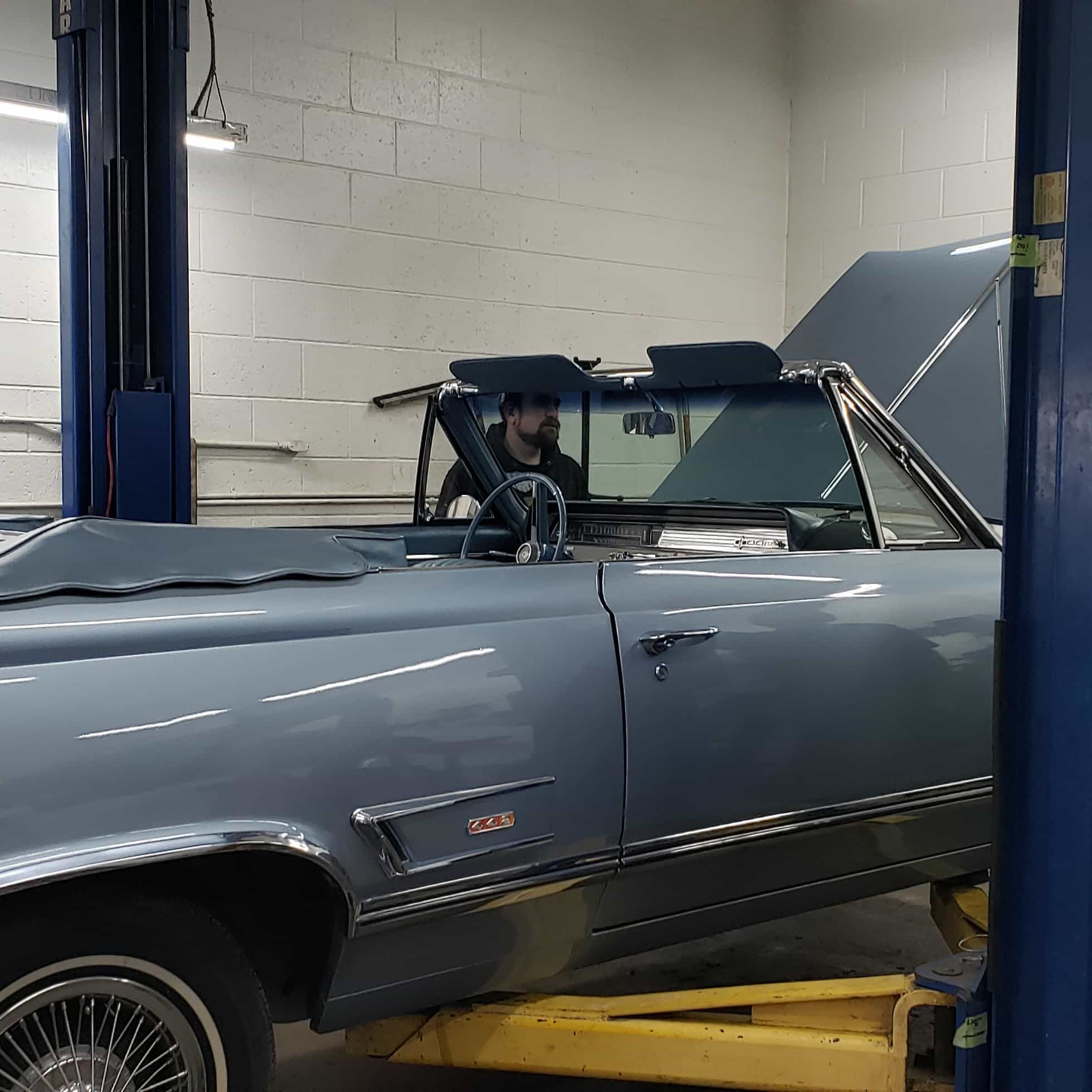 Classic Chevrolet Impala being serviced at Boise Muffler Auto Repair.