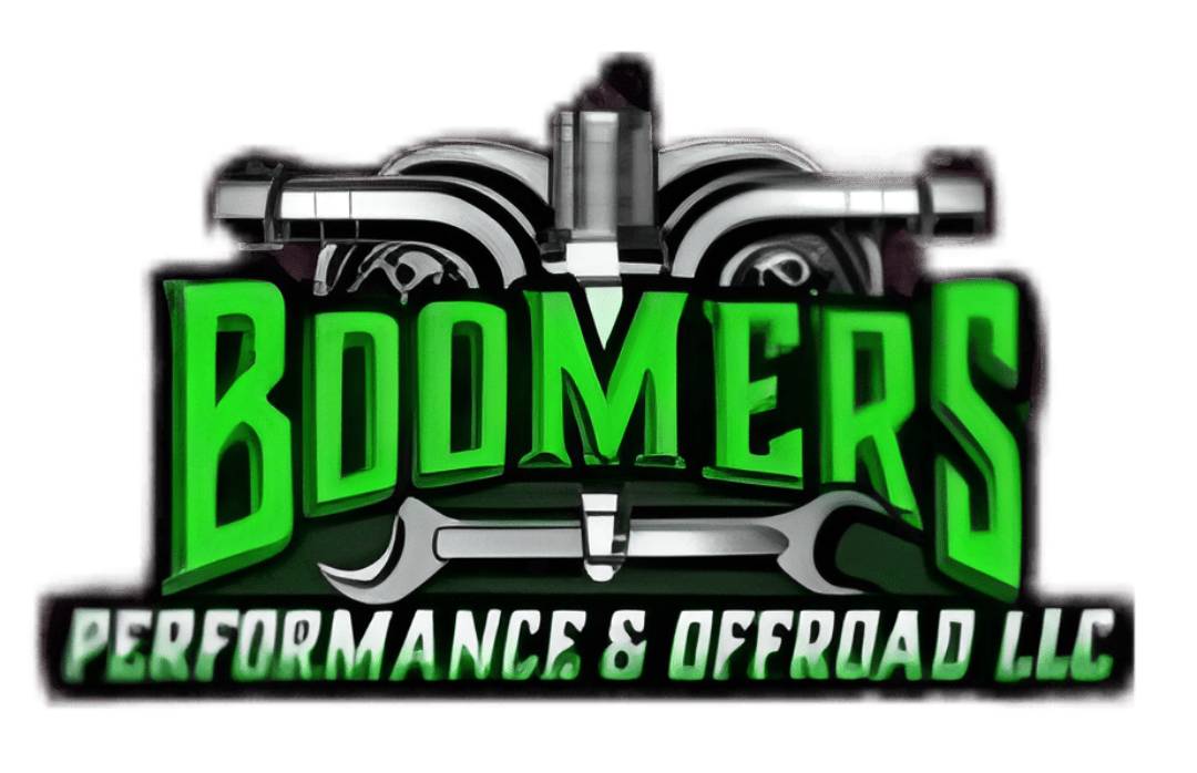 Boomer’s Performance & Offroad LLC logo with offroad vehicle elements.