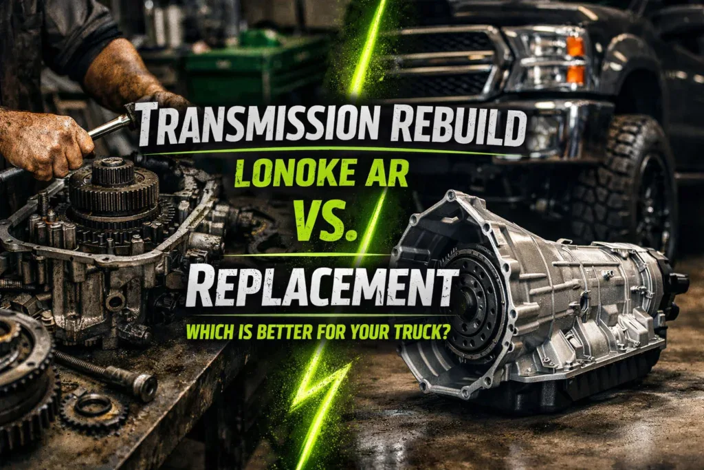 Transmission rebuild and replacement comparison for trucks at Boomer’s Performance.