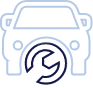 Modern auto repair shop with technicians working on vehicles.