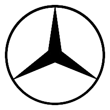 Mercedes-Benz emblem on a vehicle at Bron's Automotive shop.