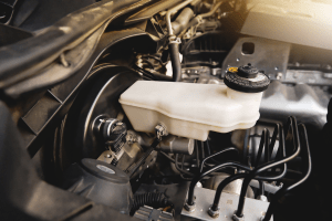 Engine components under the hood at Butterworth's Service Centre.
