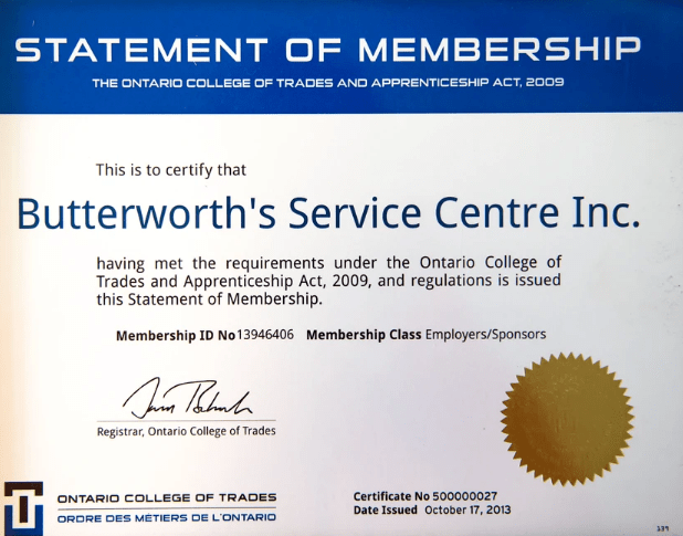 Automotive repair and service experts at Butterworth's Service Centre. Trusted for quality auto main.