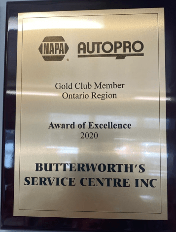NAPA Autopro Award of Excellence 2020.