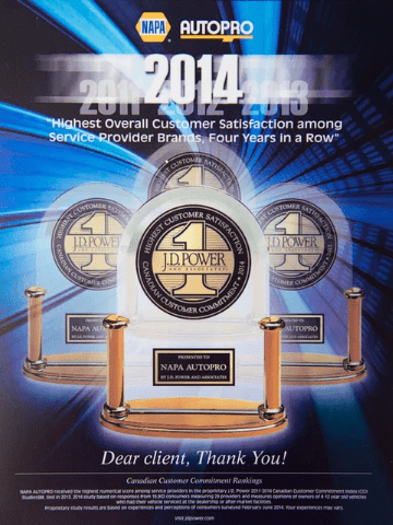 AutoPro Service Excellence Award 2014.