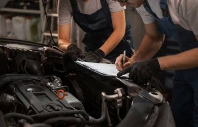 Vehicle inspection and maintenance at Capitol Auto Service.