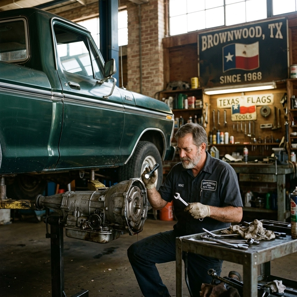 Auto repair and restoration services at Car Corral Garage in Brownwood, TX. Skilled mechanic working.