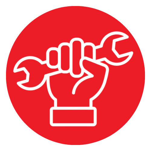 Repair tools icon for car maintenance and service.