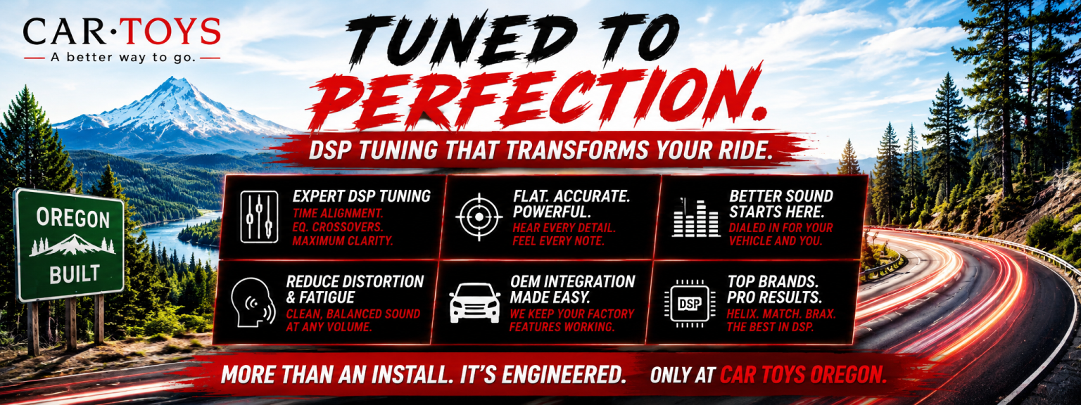 Car Toys Oregon offers professional DSP tuning and car audio upgrades for optimal sound quality.
