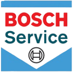 Catalpa Street Garage logo with Bosch Service emblem.