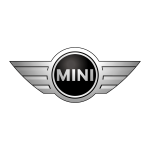MINI Cooper emblem with wings on a black background.