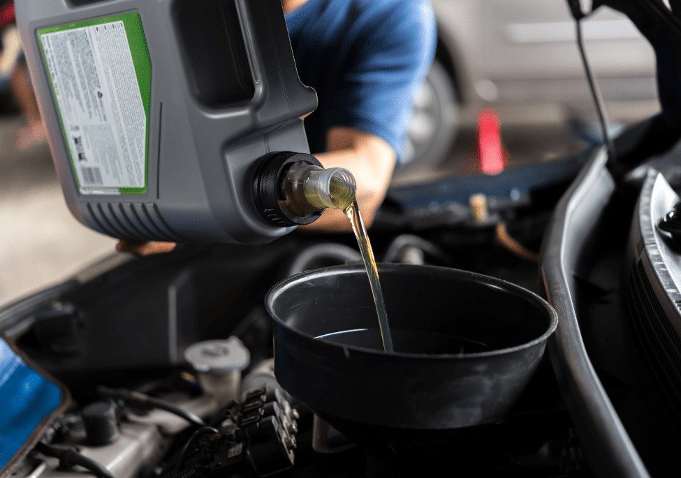 Oil change service for vehicle engine maintenance at Cochrane Automotive. Expert care for optimal en.