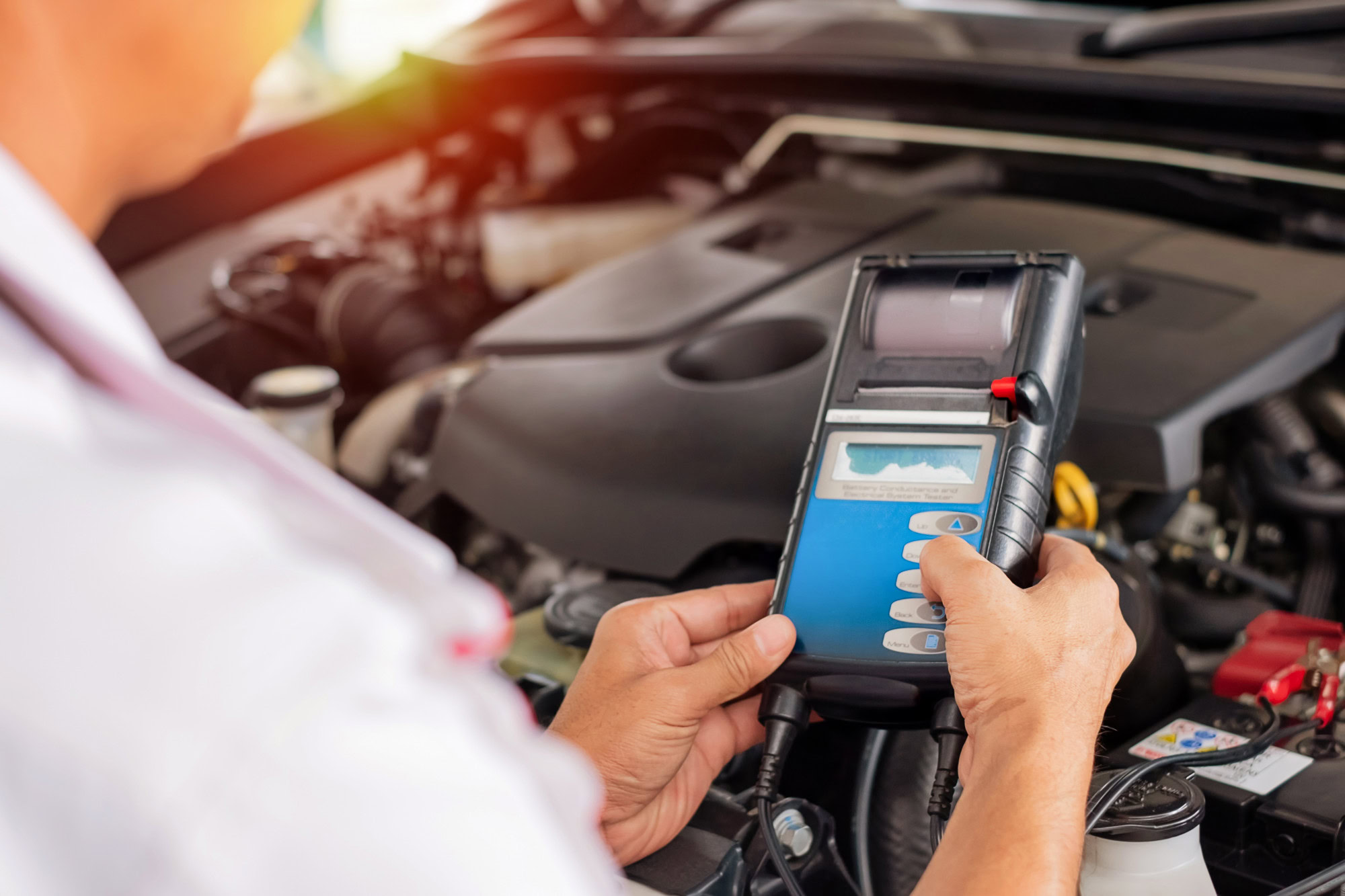 Vehicle inspection being conducted through electrical inspection device