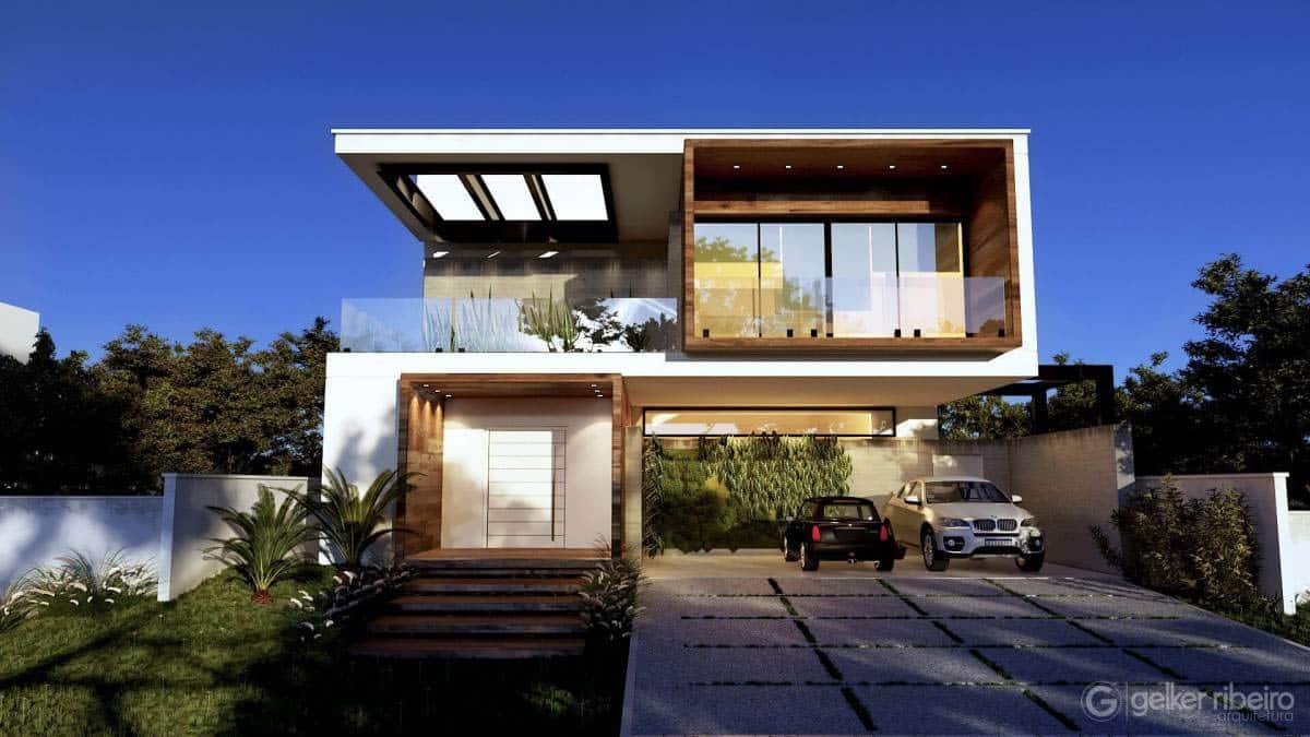 Casa moderna com projeto arquitetônico exclusivo