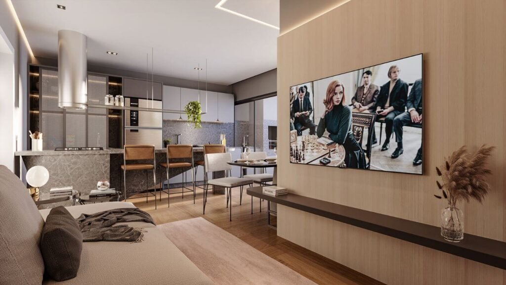 Decoração com paleta de cores neutras