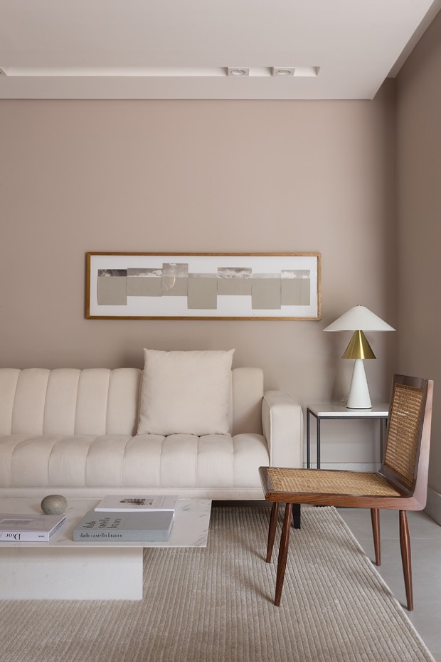 Sala de estar com design minimalista