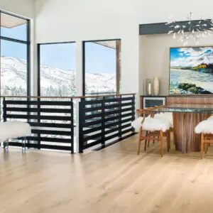 A dining room view from the Utopia in Lake Creek project.