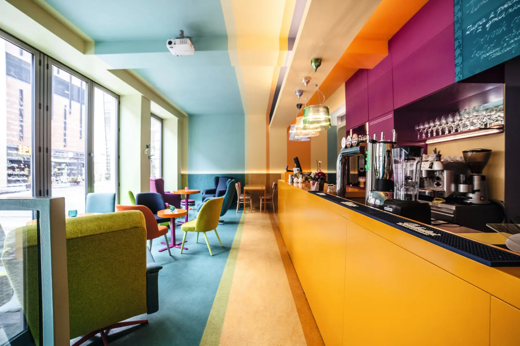 A cafe in Szczecin, Poland complete with a look from the specialty collection.