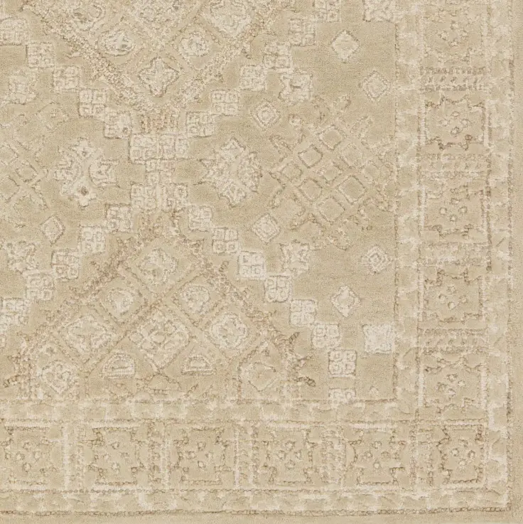 Elegant vintage area rug with intricate patterns, perfect for living rooms and bedrooms.