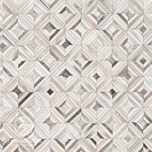 Elegant geometric wooden mosaic floor pattern.