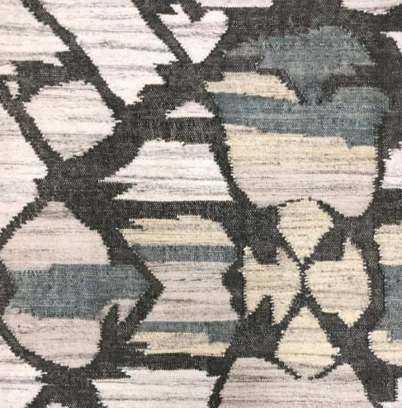 Emma - AHA-02 Vibrant abstract area rug with geometric patterns and neutral tones, perfect for modern home flooring.