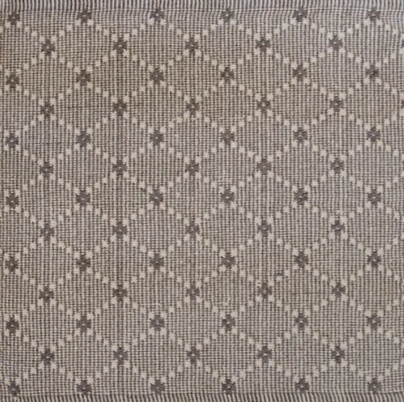 Merritt - AFE-DG-08 Soft beige and dark brown patterned carpet with geometric diamond and floral motifs for stylish flooring.