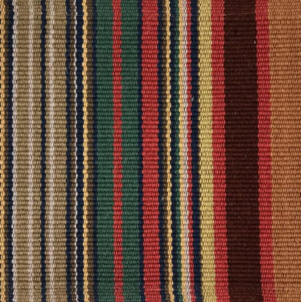 Vibrant striped rug with multicolor patterns for modern floor decor.