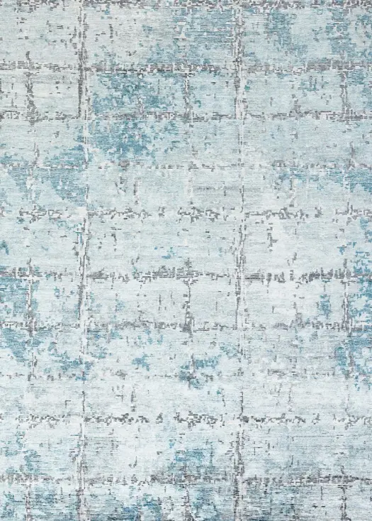 Aurora - DHS-319-7 Vintage distressed blue area rug with modern design, ideal for living rooms and bedrooms.
