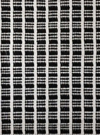 Crew - LCR-BW-01 Black and white checkered carpet with geometric pattern for modern flooring designs.