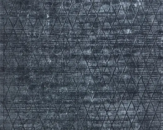 Polyurethane textured flooring with geometric triangle pattern, ideal for modern interior design.