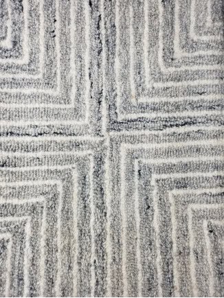 Stone - LNA-BL-03 Intricate geometric gray and white patterned area rug for modern home decor.