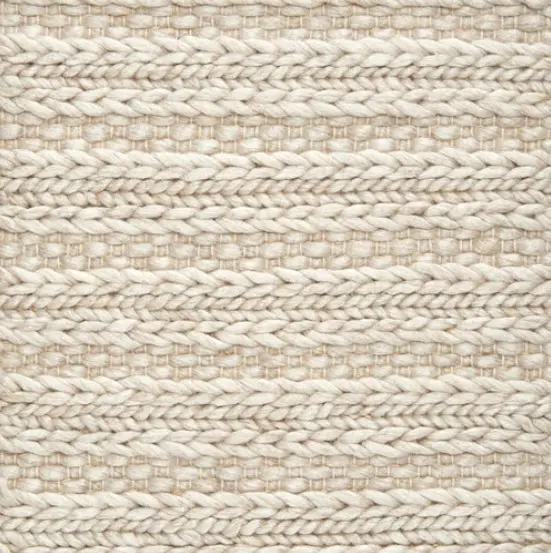 Dana - TBC-BE-04 Soft Beige Coastal Rope Rug with Textured Nautical Design for Beach House Decor.