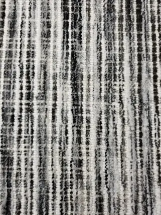 Esther - LOR-SI-10 Vibrant black and white striped patterned carpet close-up.