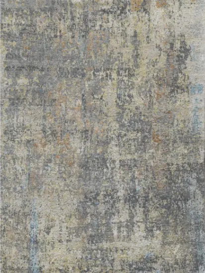 Lyra - MYM-8 Vintage abstract area rug with distressed design in neutral tones, perfect for modern interior decor.