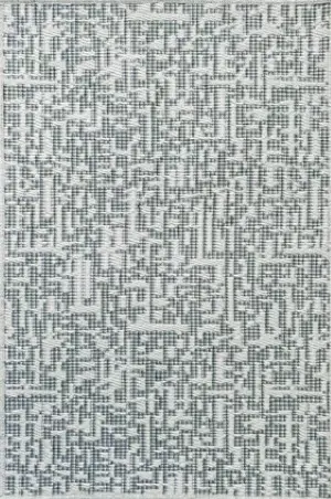 Robin - RPP-SG-01 Soft gray and white textured patterned area rug for modern home decor.