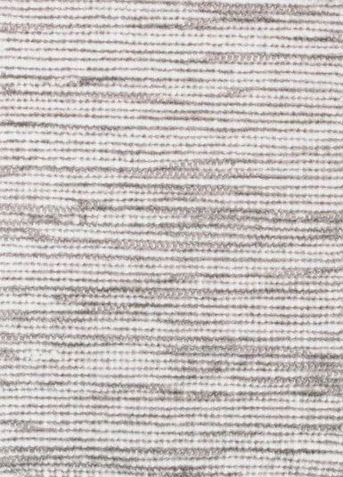 Soft textured area rug with neutral tones and subtle striped pattern, ideal for modern interiors.