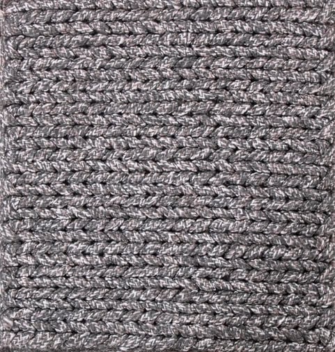 Stair runner carpet with durable textured loop pile in neutral gray tones.