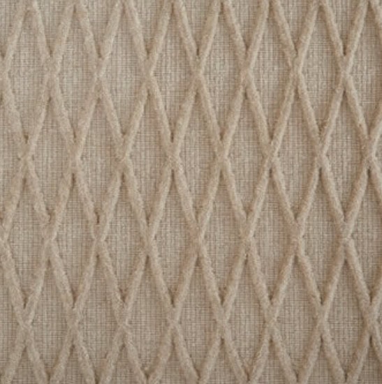 Beige textured wall covering with diamond pattern for modern interior decor.