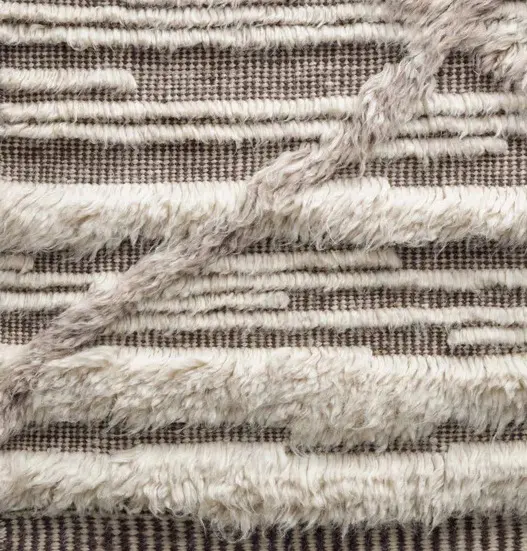 Daphne - VFK-07-IVTA_D Luxurious beige and cream textured woven rug with soft, plush detailing for elegant flooring solutions.