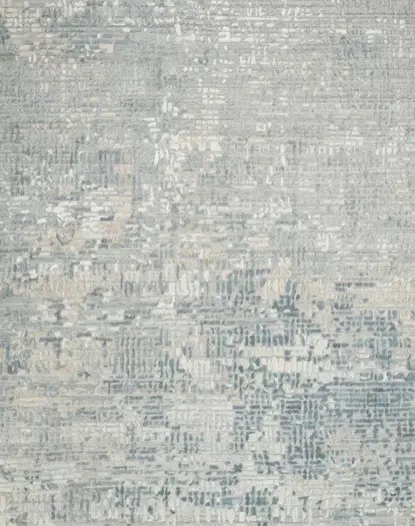 Luxury modern rug with abstract gray and blue patterns, perfect for stylish interior decor.