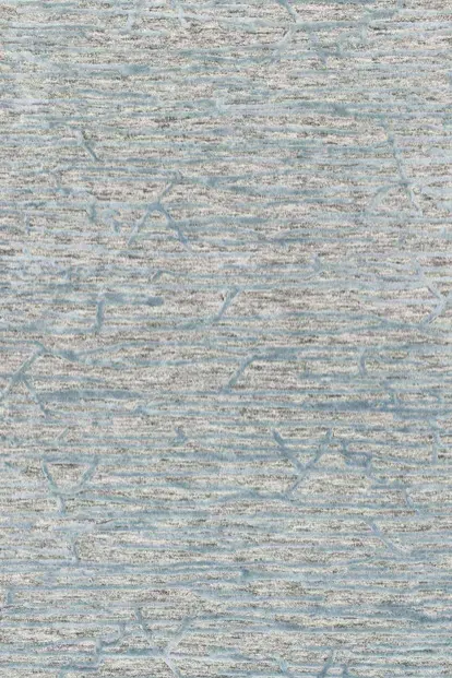 Textured blue and gray patterned carpet flooring for residential or commercial spaces.
