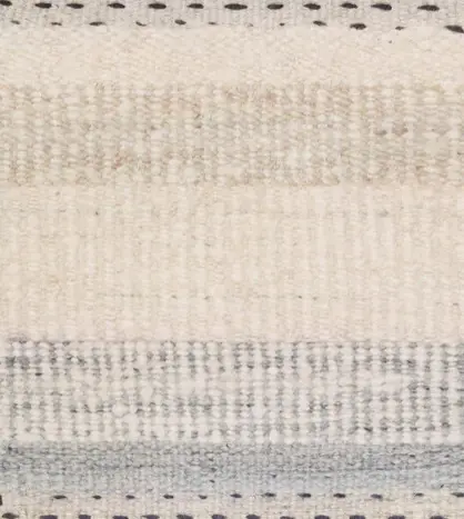 Elegant beige and gray area rug with subtle striped pattern for home decor and interior design.